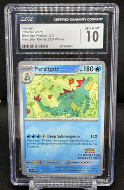 Feraligatr - 213 (Illustration Contest 2024) Pokemon CGC 10 MINT - Image 1