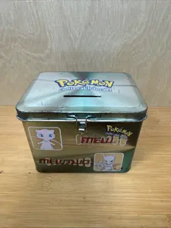 Vintage Pokemon Tin Coin Bank 1999 - Mew & Meetwo - Image 1
