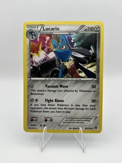 Pokemon TCG Lucario 63/124 Cosmos Holo Rare Pokemon XY Fates Collide - Image 1