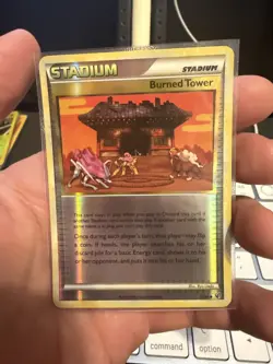 Pokemon 2010 Undaunted 71/90 Burned Tower Reverse Holo NM - Image 1