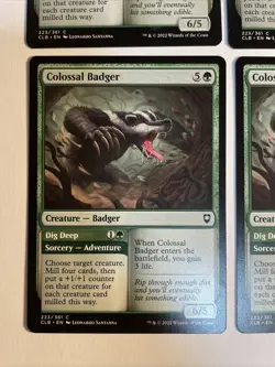 4x Mtg Baldur's Gate Colossal Badger NM/M Magic The Gathering - Image 2