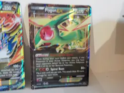 POKEMON RARE X 4 JUMBO MEGA EX CARDS TYRANITAR, SALAMENCE CAMERUPT & FLYGON EX - Image 5