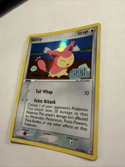 Skitty 41/100 Reverse Holo EX Crystal Guardians Stamped Pokemon Card 2006 HP - Image 3