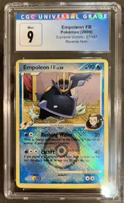 CGC 9 Empoleon FB 27/147 Pokemon Supreme Victors Cross Holo Graded Mint Card - Image 1