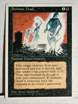 Magic The Gathering 4th Edition 1995 9 Black Card Lot - Image 2