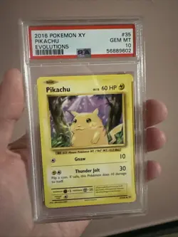 PSA 10 Pikachu 35/108 XY Evolutions 2016 GEM MINT Graded Pokemon Card - Image 1