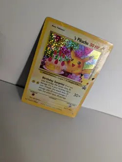 Birthday Pikachu 24 Holo Black Star Celebrations Promo Pokemon Card NM - Mint - Image 1