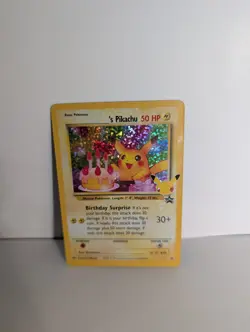 Birthday Pikachu 24 Holo Black Star Celebrations Promo Pokemon Card NM - Mint - Image 2