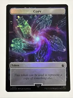 MTG Universes Beyond: Doctor Who Copy/Mark of the Rani Token Foil 0001/0015 NM - Image 1