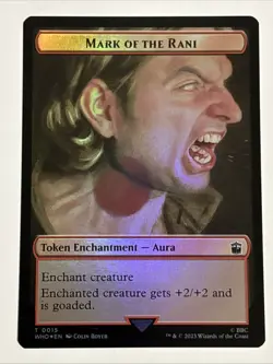 MTG Universes Beyond: Doctor Who Copy/Mark of the Rani Token Foil 0001/0015 NM - Image 2