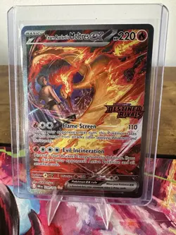 Pokemon TCG Team Rockets Moltres EX Destined Rivals Card 229/182 SIR Stamped - Image 1