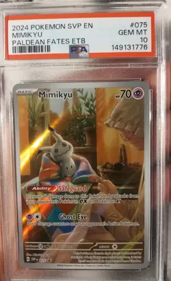 2024 POKEMON SVP EN-SV BLACK STAR PROMO #075 MIMIKYU PSA 10 - Image 1