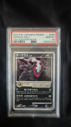 Pokemon PSA 10 Darkrai #046/DP-P Holo 10Th Pokemon Movie Promo 2007 Japanese - Image 1