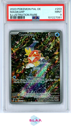 MAGIKARP ILLUSTRATION RARE POKEMON GERMAN PAL DE-PALDEA EVOLVED 2023 203 PSA 9 - Image 1