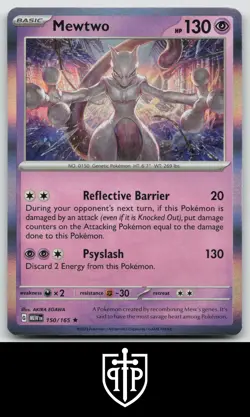 Pokemon - Mewtwo 150/165 151 - Holo Rare - NM - Image 1