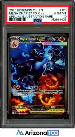 Pokemon 2025 Mega Charizard X ex 125/094 SIR Phantasmal Flames GEM MINT PSA 10 - Image 1