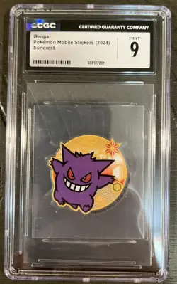2024 POKEMON MOBILE STICKERS SUNCREST GENGAR CGC 9 - Image 1