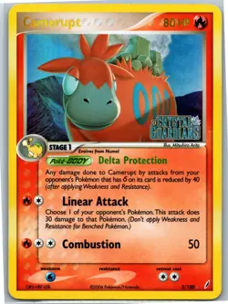 Pokemon 2006 Camerupt Holo Rare Reverse Holo Crystal Guardians CG 3/100 LP/LP - Image 1