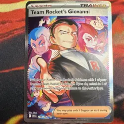 Pokemon Team Rocket's Giovanni Full Art Holo Trainer 238/182 Destined Rivals - Image 3