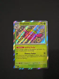 Pokemon TCG Skiploom Scarlet & Violet: Paldean Fates 097/091 Holo Shiny Rare - Image 1