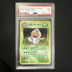 1997 Pokemon Japanese Rocket Dark Arbok Holo #24 PSA 7 - Image 1