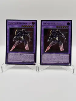Masked HERO Dark Law OP01-EN003 (Ultimate Rare) NM - Yu-Gi-Oh! x2 Copies - Image 4