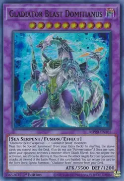 MP20-EN165 Gladiator Beast Domitianus Ultra Rare 1st Edition NM YuGiOh TCG - Image 1
