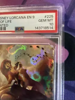 Disney Lorcana Circle of Life-Enchanted Foil 225/204 Fabled PSA 10 English - Image 3