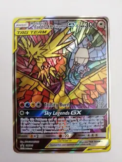 Pokemon card Moltres & Zapdos & Articuno GX SM210 GX sm Holo black star HP - Image 1