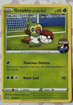 Pokemon TCG Grookey On The Ball Promo Card 003/005 Futsal Moderate Played - Image 2