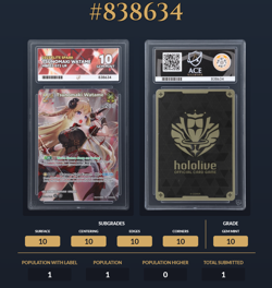 2025 Hololive Elite Spark Tsunomaki Watame HBP03-072 UR Card Ace 10 POP 1 - Image 2