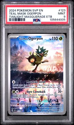 Teal Mask Ogerpon 123 SV: Scarlet & Violet Promo Cards Holo PSA 9 Mint - Image 1
