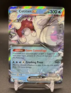 Pokemon TCG Cetitan EX Double Rare Card 65/182 Destined Rivals - Image 1