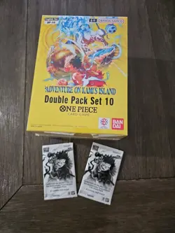 ONE PIECE CARD GAME DISPLAY OP-15 8x DOUBLE PACK SET 10 ENGLISH DP-10 & Bonus - Image 1