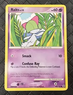 POKEMON CARD LV13 RALTS 102/132 Secret Wonders Black Star - Image 1