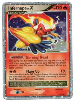 Pokemon Card Infernape LV. X 121/130 Daimond & Pearl D&P Base Set Ultra Rare! GD - Image 1