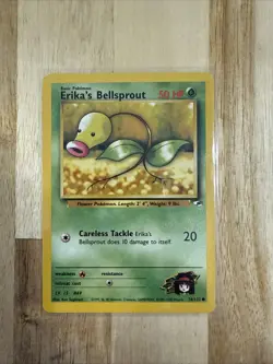Erika's Bellsprout 76/132 Gym Heroes Common Pokemon Card WOTC - Image 1