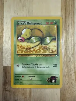 Erika's Bellsprout 76/132 Gym Heroes Common Pokemon Card WOTC - Image 2