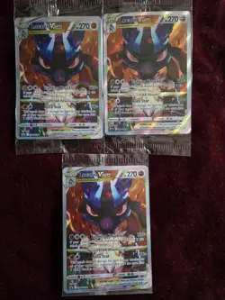 2023 Lucario VSTAR SWSH291 Crown Zenith ETB Promo Card SEALED Lot Of 3 NM - Image 1