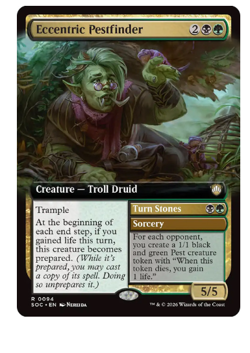 Eccentric Pestfinder - Extended Art Commander: Secrets of Strixhaven MTG - Image 1