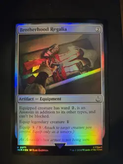 Brotherhood Regalia NM FOIL Universes Beyond: Assassin's Creed MTG FREE SHIPPING - Image 1