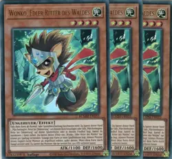 yugioh 3x Wonko, Edler Ritter des Waldes BLMM-DE035 ULTRA RARE 1AUFLAGE DEUTSCH - Image 1