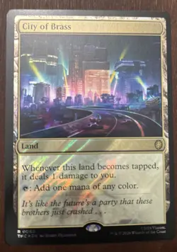 MTG Magic the Gathering: City of Brass x 1 (Surge Foil TMNT) NM - Image 2