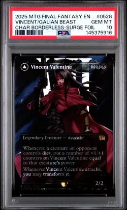 2025 MTG FINAL FANTASY #0528 GALIAN BEAST/VINCENT VALENTINE PSA 10 - Image 1