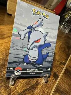 2025 Pokemon Crystal Card Collection Black Dark Edition #105 Marowak Holo - Image 3