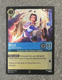 Disney Parks Card 2025 Lorcana Belle Apprentice Inventor TCG Promo 37/P3 EN 7 - Image 1