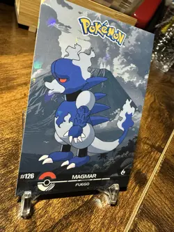 2025 Pokemon Crystal Card Collection Black Dark Edition #126 Magmar Holo - Image 3