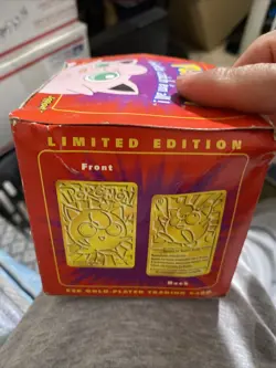 JIGGLYPUFF Pokemon 23K Gold Plated Collectible PokeBall Card Burger King SEALED - Image 2