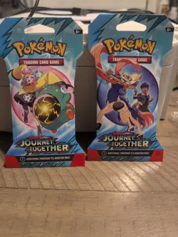 2 SEALED POKEMON PACKS JOURNEY TOGETHER SCARLET & VIOLET TRADING CARD GAME - Image 1