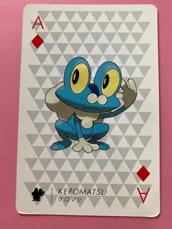 Pokemon X Nintendo Playing Card TCG Froakie Ace of Diamonds 2013 Nintendo Japan - Image 1